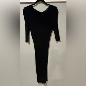 Skull Cashmere Black Midi Dress